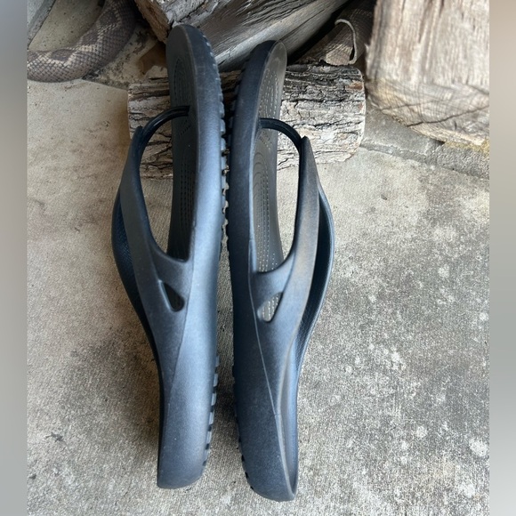 Crocs Iconic Comfort Black Slide flip flop Sandals Sz-W11.  M - Picture 6 of 6